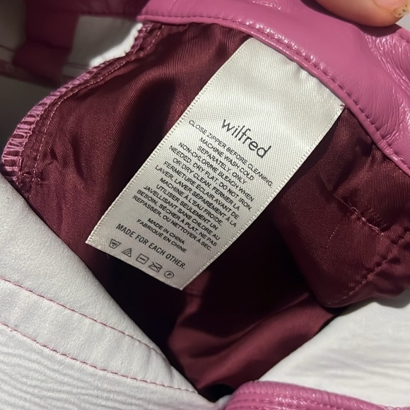 Aritzia Melina Pant Rhodon Pink faux leather size 2 - Picture 9 of 10